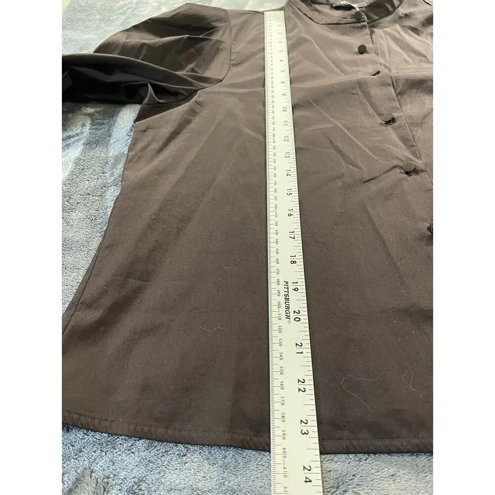 Madewell Puff Sleeve Button Up Poplin Shirt Molasses Brown XL NWT